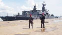 Kapal Pemburu Ranjau AL Singapura Merapat di Batam, Yonmarhanlan IV Lakukan Pengamanan