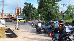 Sempat Malfungsi, Lampu Merah Simpang Bandara Ganet Tanjungpinang Sudah Normal