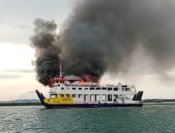 Kapal Roro KMP Tandeman Terbakar, ASDP Batam: Lagi Lego Jangkar Tanpa Penumpang