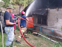 Ditinggal Penghuni, 2 Rumah Terbakar di Karimun