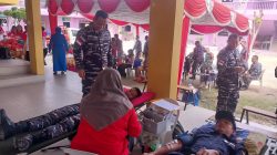 Lanal TBK bersama INTI Kepri Gelar Donor Darah dan Bagi-Bagi Sembako